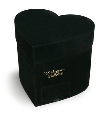 Lilyana Flowers - Kadife Kalpli Kutuda Macaronlu Turuncu Gül