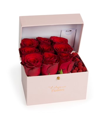 Lilyana Flowers - Özel Kutusunda xxl Turuncu Solmayan Gül