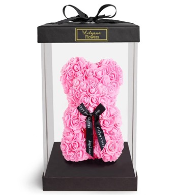 Lilyana Flowers - Teddy Bear Pembe